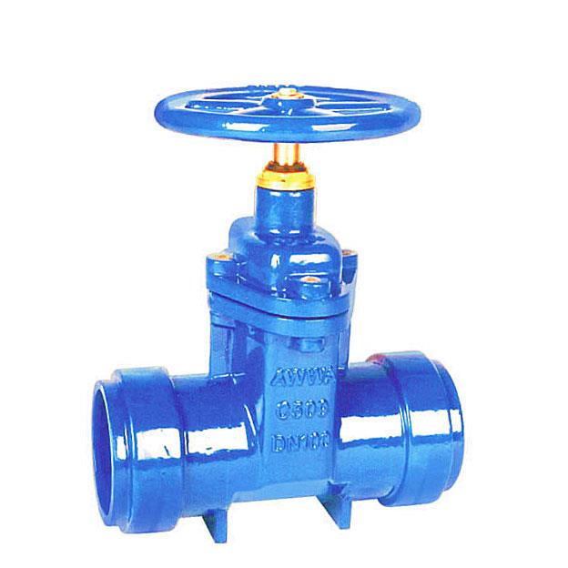 AWWA Resilient seated gate valve, NRS, Push On End