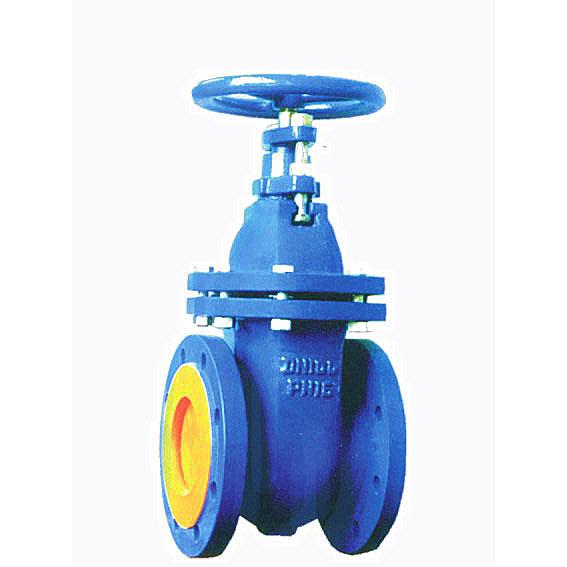 DIN cast iron wedge gate valve, Flat body, NRS/RS, Flanged, PN10/16