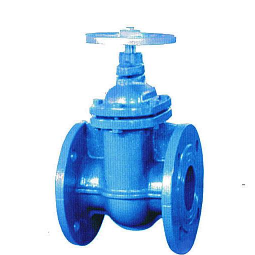 DIN cast iron gate valve, Flanged, Flat body, NRS, Flanged,  PN10