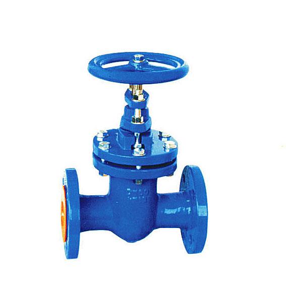 DIN cast iron wedge gate valve, Oval body, NRS/RS, Flanged, PN10/16