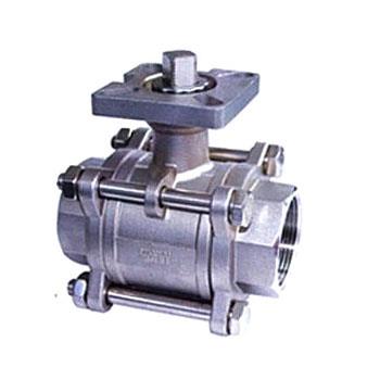 3Pieces ball valve with a platform