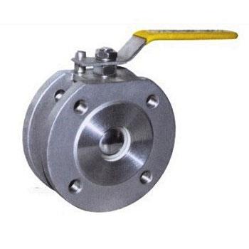 Thin type flanged ball valve